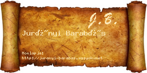 Jurányi Barabás névjegykártya